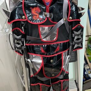 Dragon Warrior Kids Costume - Black and Silver